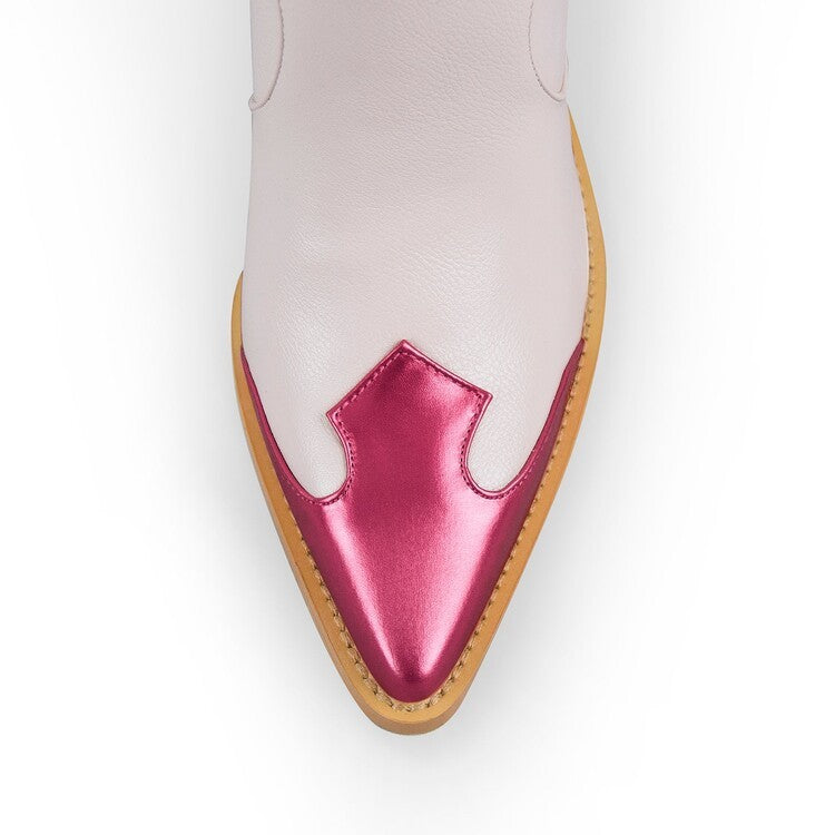 Women's New Color Match Color Boots
