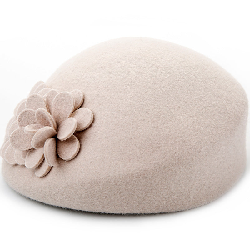 Autumn and winter season new painter hat high quality wool hat hat ladies Europe and America beret stewardess hat