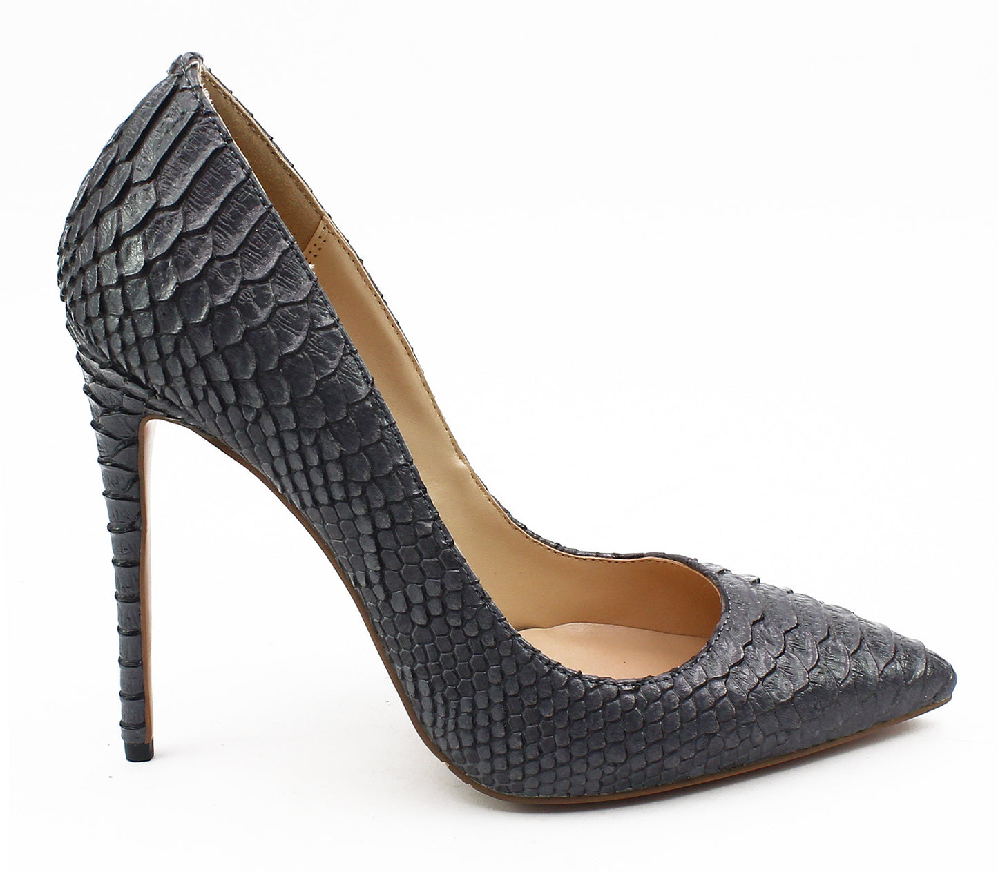 Pointed snake high heels