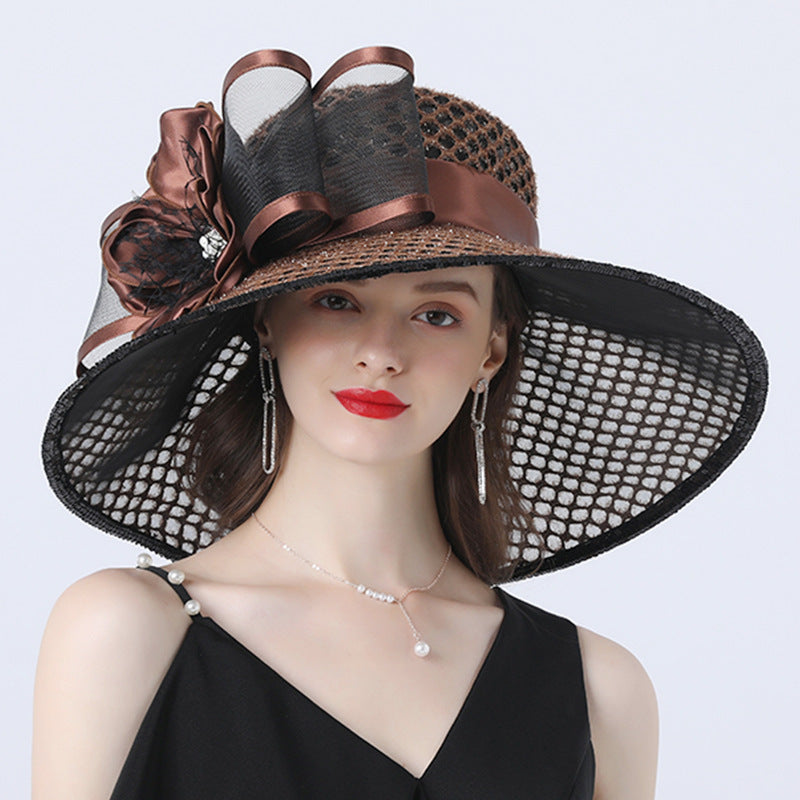 Ladies With Lace Floral Embellishments Shade