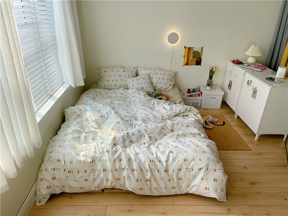 Four Piece Cotton Comfortable Bed Sheet Bedding