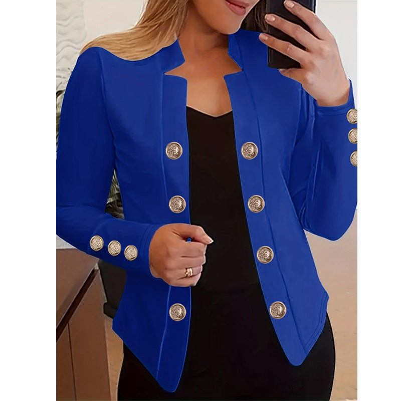 Women's Fashion Cuff Button Small Suit