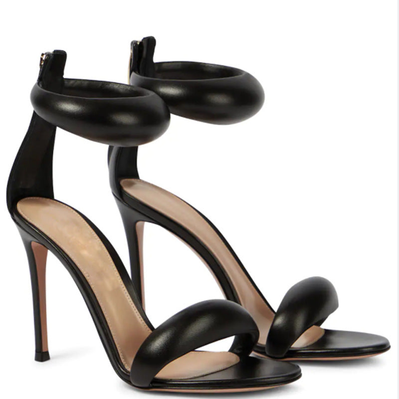 Roman Style Round Toe High Heels Fashion Europe And America