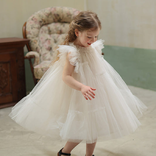 Girl's Handmade Pooper Yarn Princess Dress