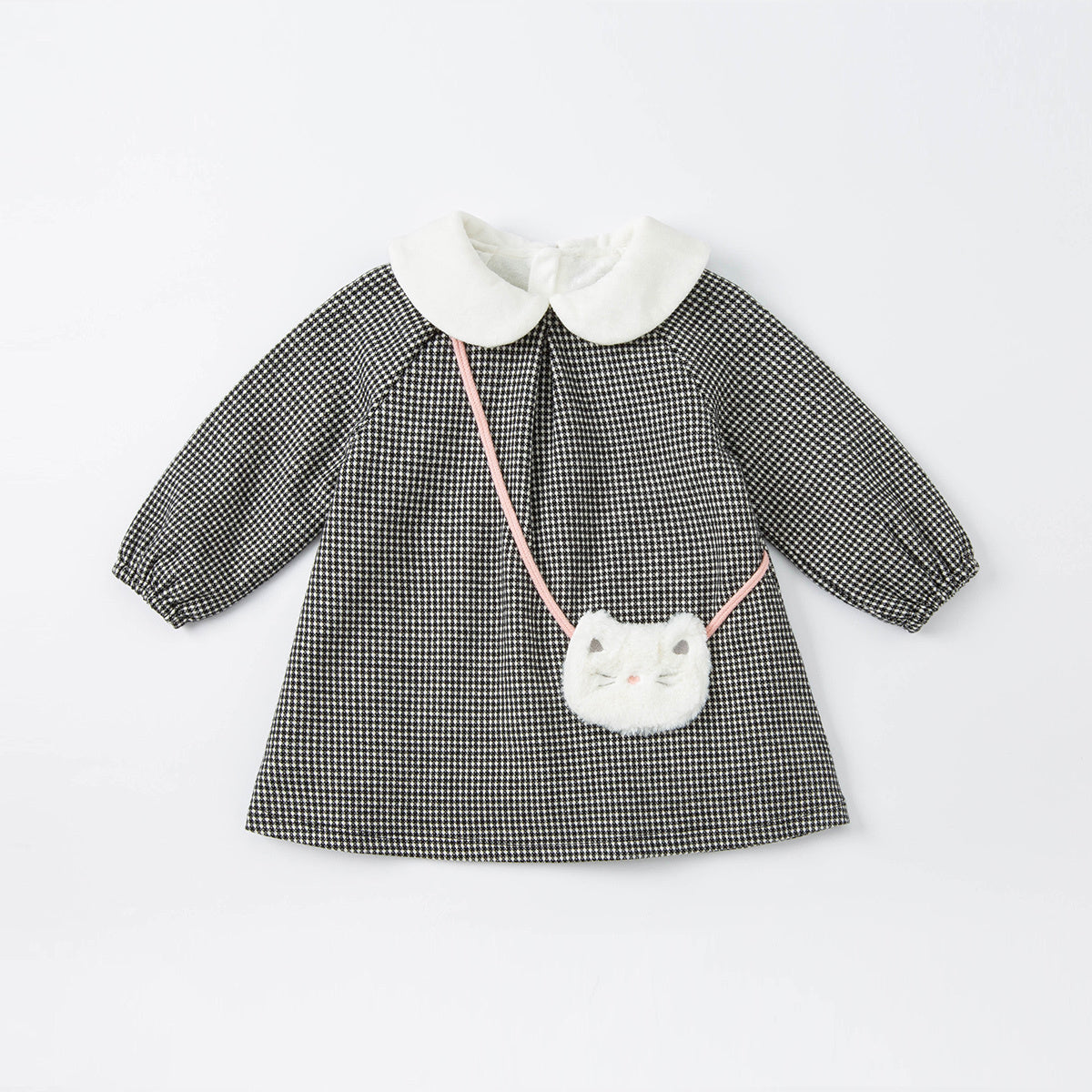 Winter Girl's Plaid Dress Children's Clothing