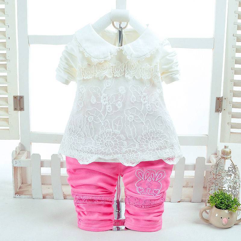 Baby Girl Children's Clothes New Princess Three-piece Long Sleeves