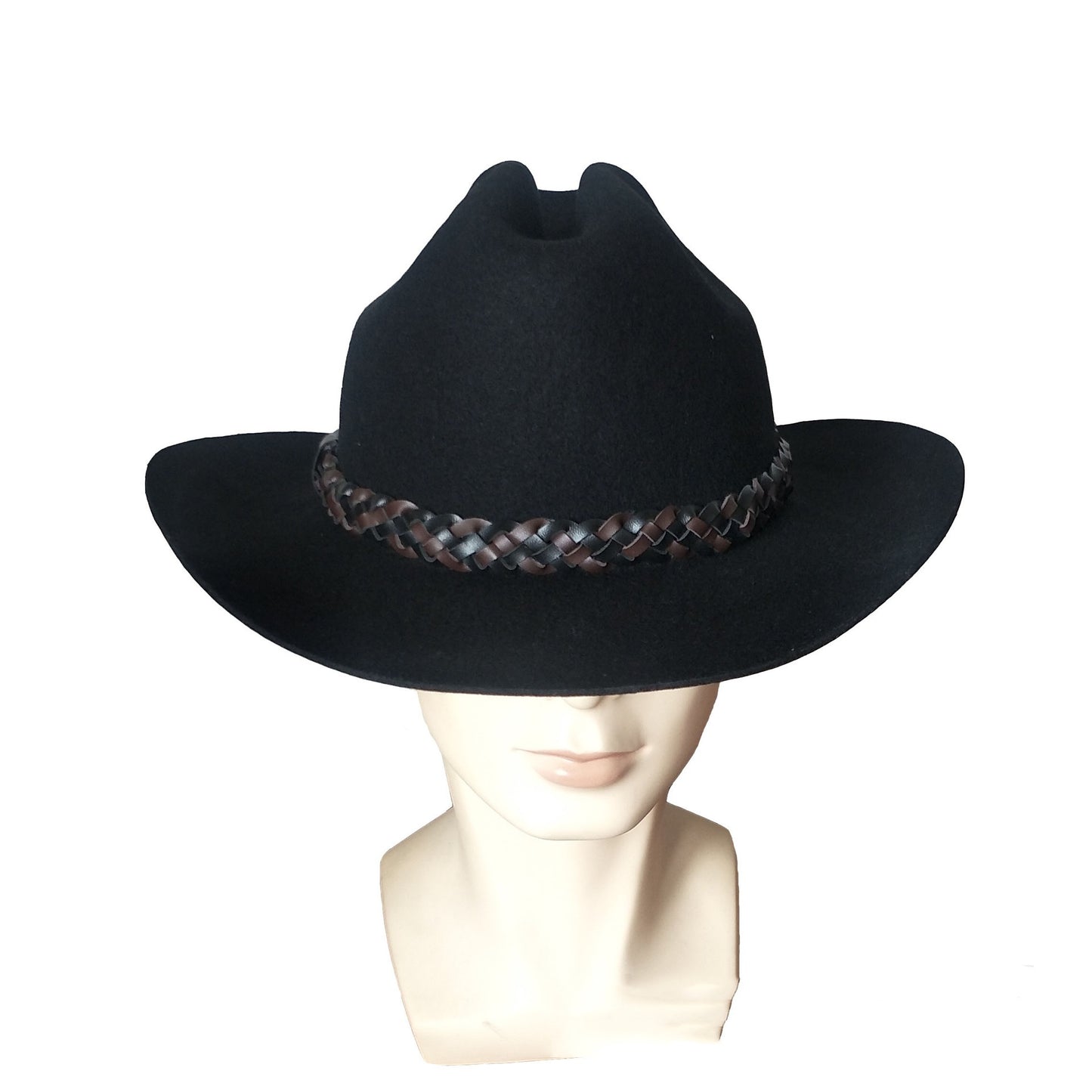 Wool Western Cowboy Hat Belt Top Hat Jazz Felt Cap