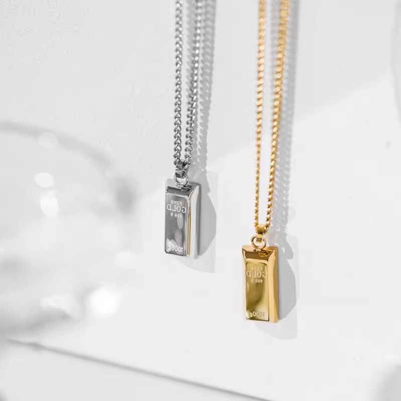 Special-interest Design Rich Small Gold Bar Long Necklace For Women