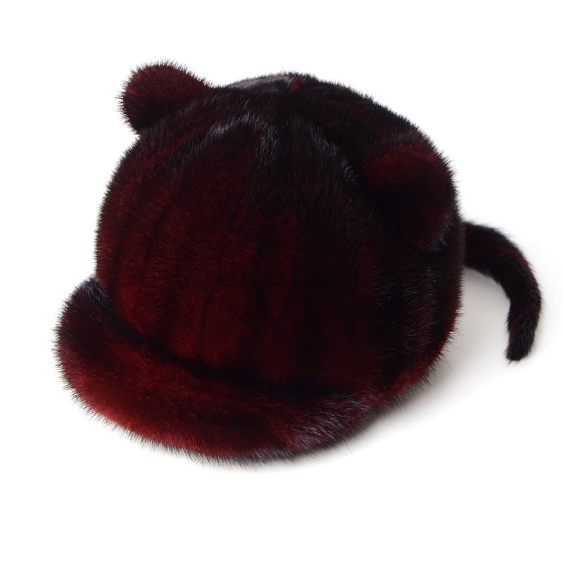 Women's Warm Mink Skin Hat