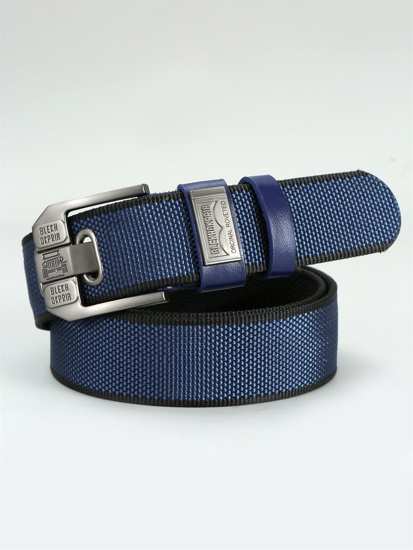 Pin Buckle Canvas Belt Cargo Pants Casual Retro Decorative Belt Fashion Men