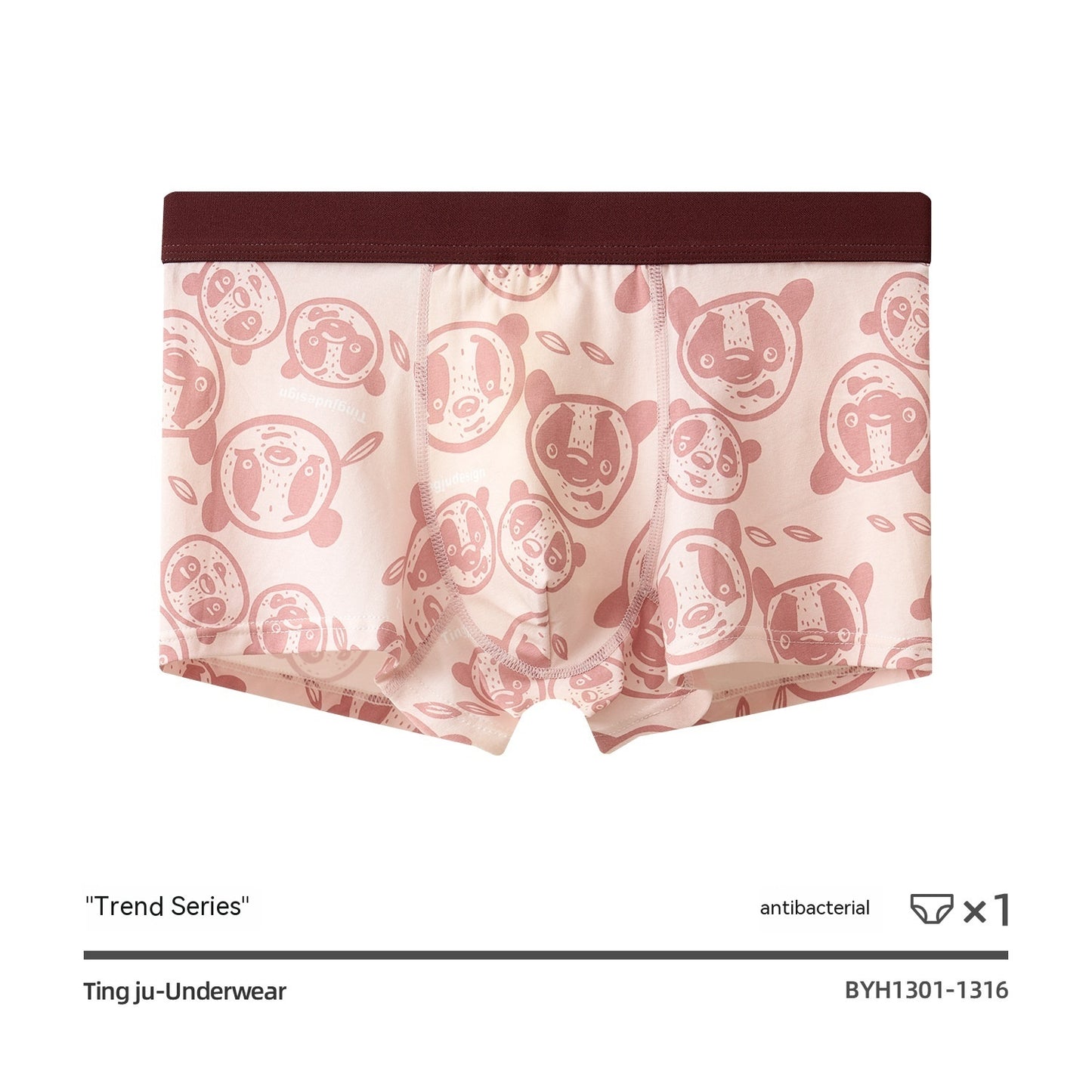 Men's Underwear Pure Cotton Teenagers Boxer Mid Waist