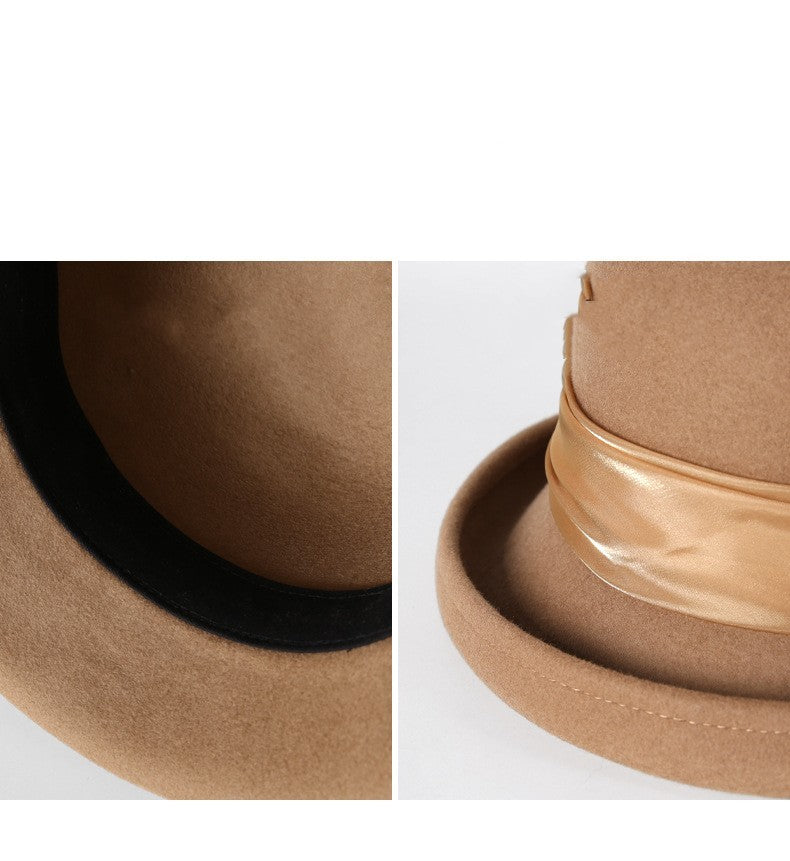 Autumn Winter Retro All-matching Woolen Bucket Hat