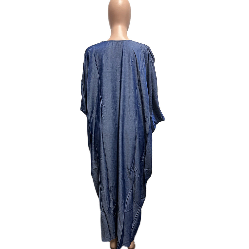 Faux Denim Casual Loose Dress