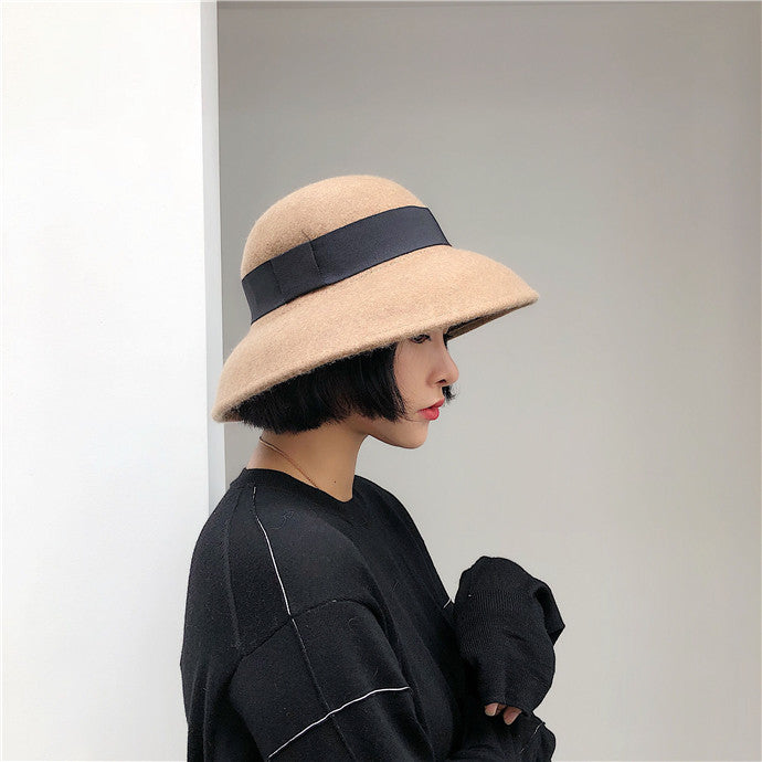 Woolen Bell Top Versatile Basin Hat Fisherman Hat