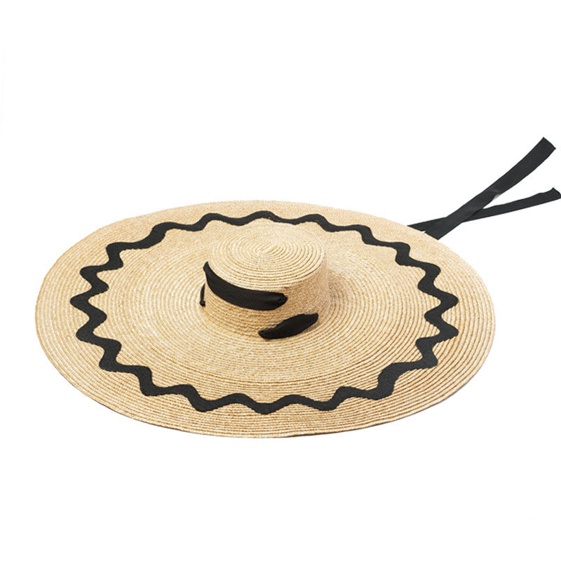 Large Brim Strap With Wavy Patch