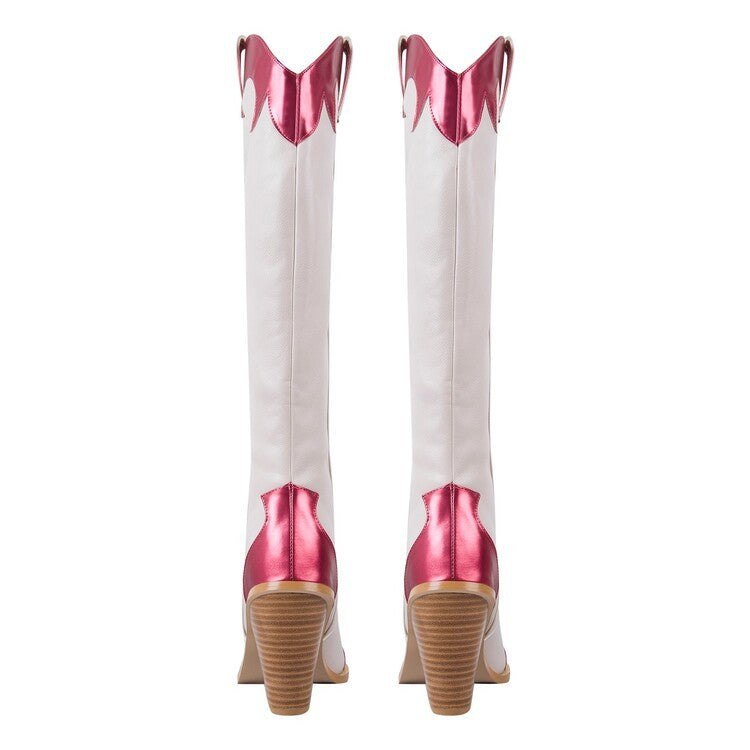 Women's New Color Match Color Boots