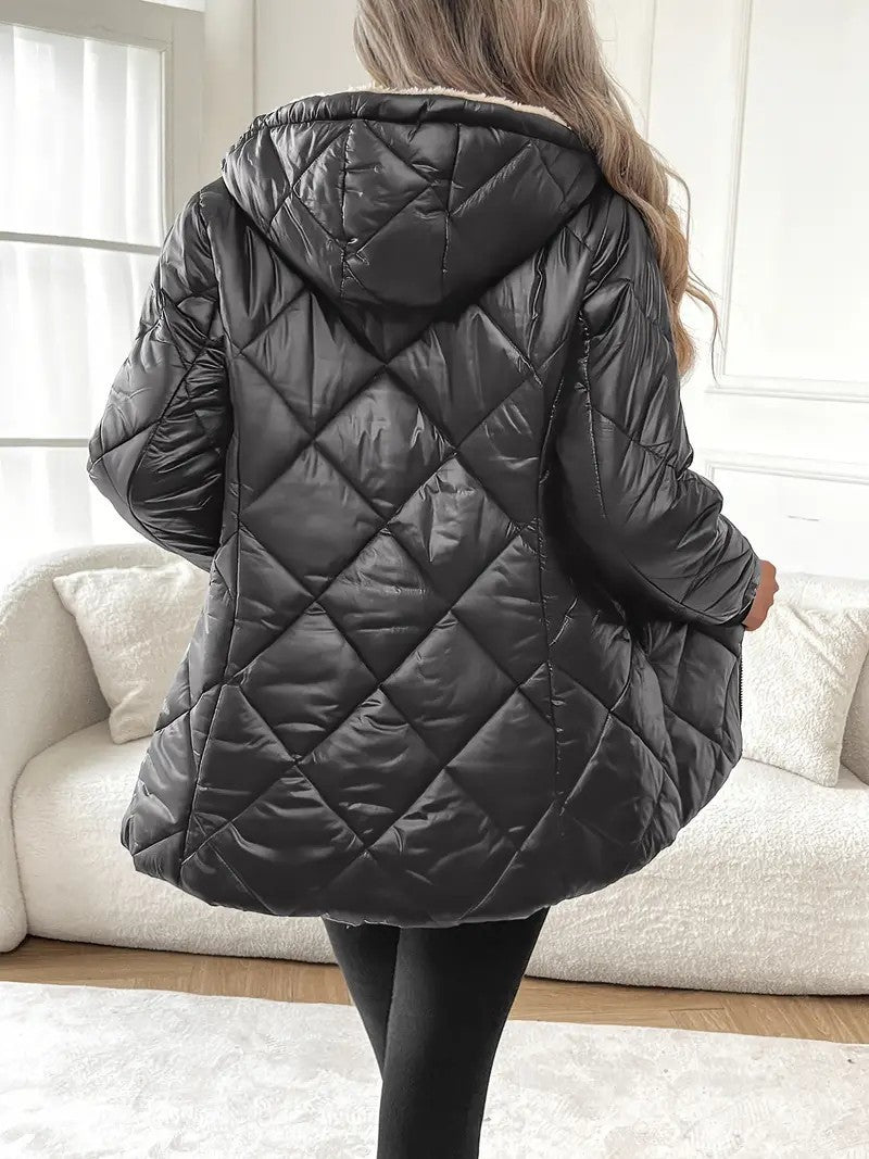 Autumn And Winter Long Sleeves Diamond Lattice