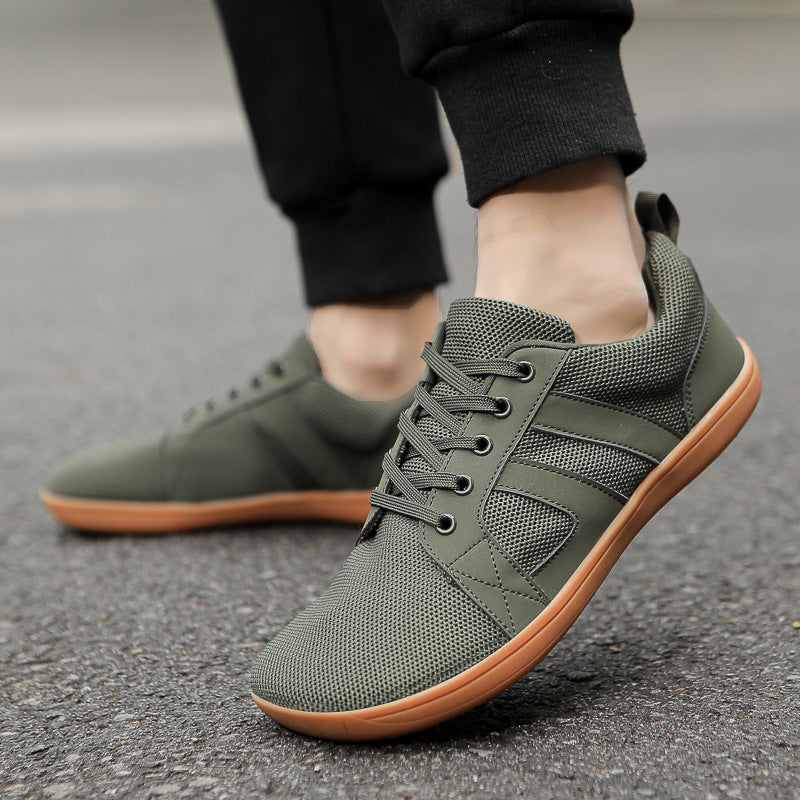 Popular Flat Casual Shoes Men And Women Wide Last Fly-knit Sneakers Couple Fitness Shoes In Stock Wholesale