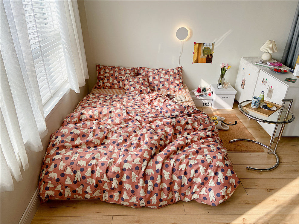 Four Piece Cotton Comfortable Bed Sheet Bedding