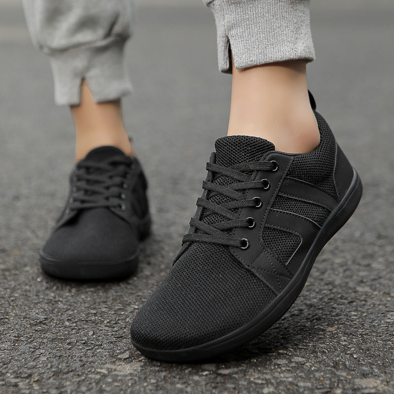 Popular Flat Casual Shoes Men And Women Wide Last Fly-knit Sneakers Couple Fitness Shoes In Stock Wholesale