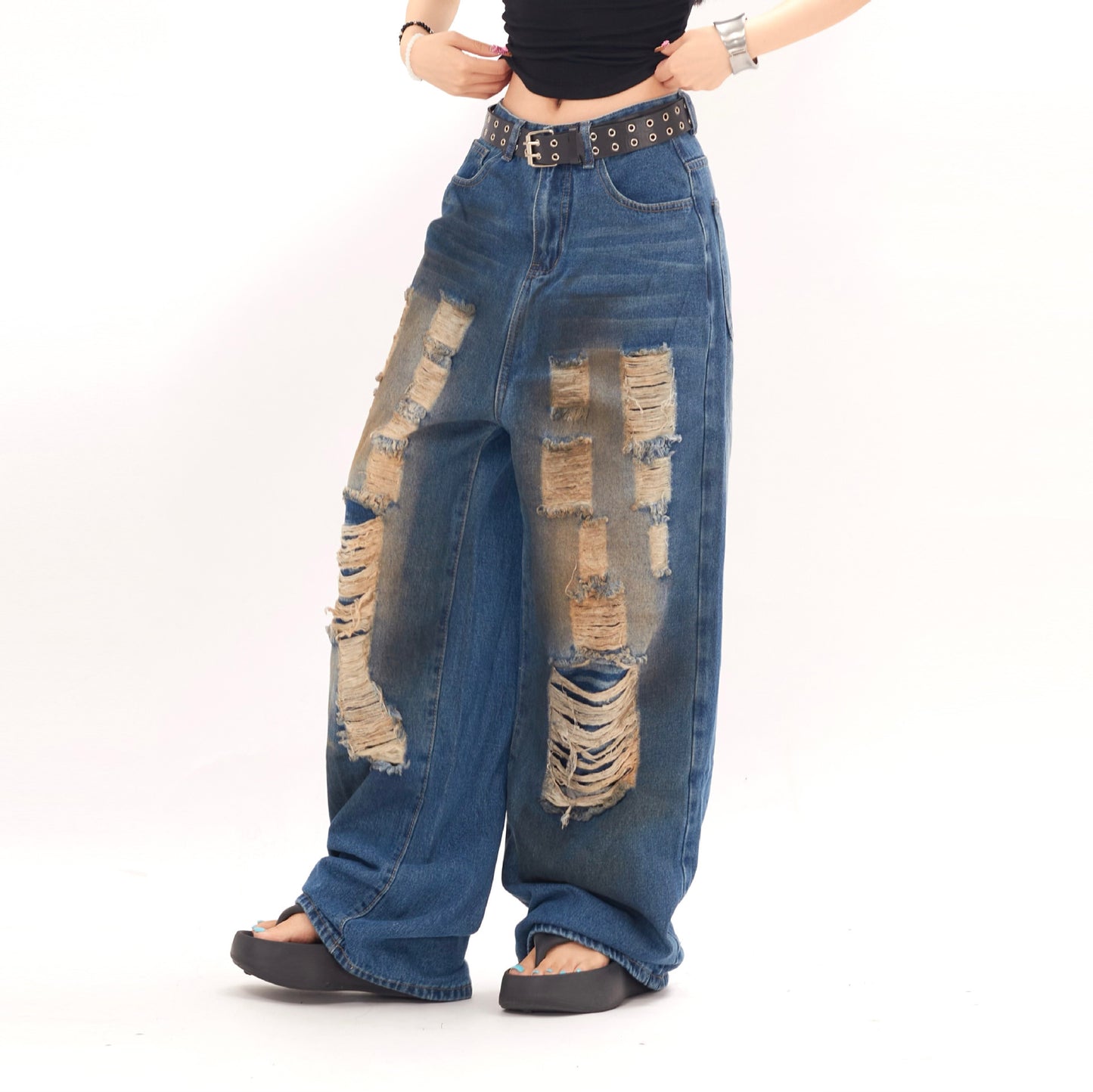 Heavy Industry Ripped Jeans For Men And Women