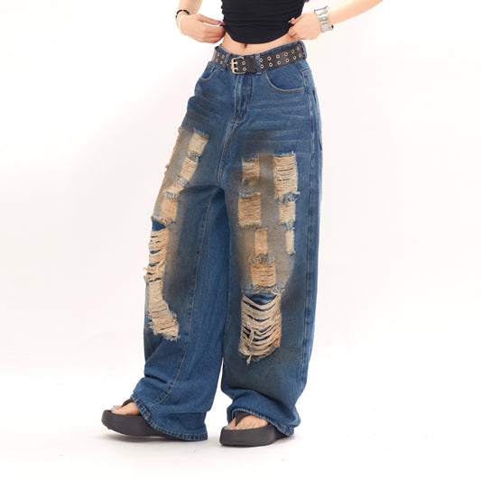 Heavy Industry Ripped Jeans For Men And Women