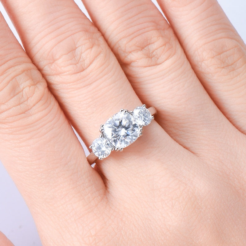Moissanite Ring Women's S925 Sterling Silver