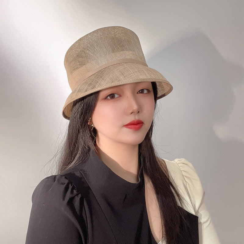 Summer Cambric Stiff Bucket Hat Women
