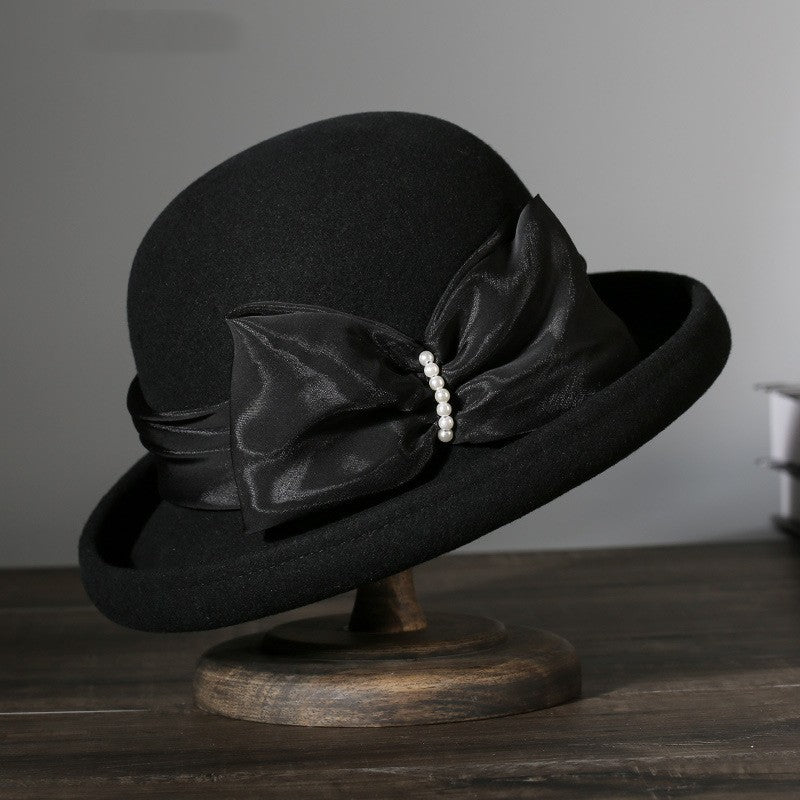 Autumn Winter Retro All-matching Woolen Bucket Hat