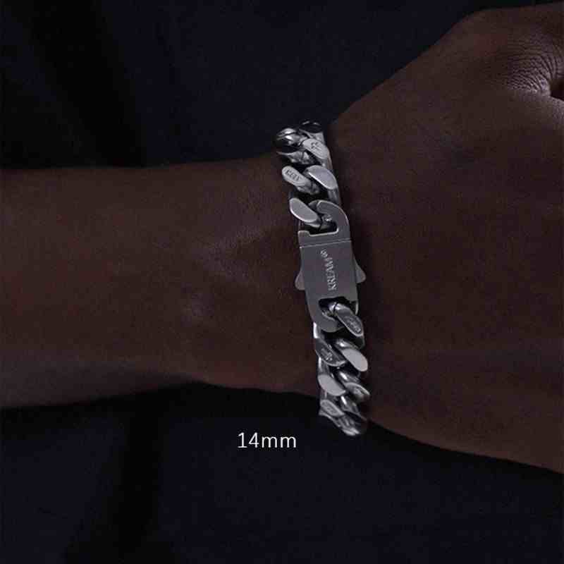 Original Double-sided Casual Wear Brushed Cuban Bracelet For Men