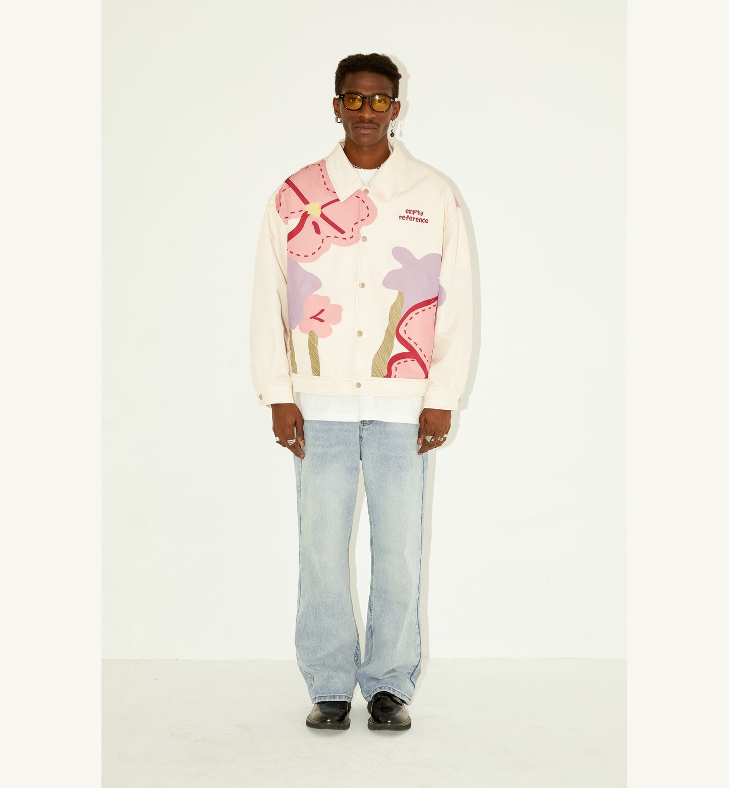 Original Spring Flowers Trend Loose Printed Jacket Coat