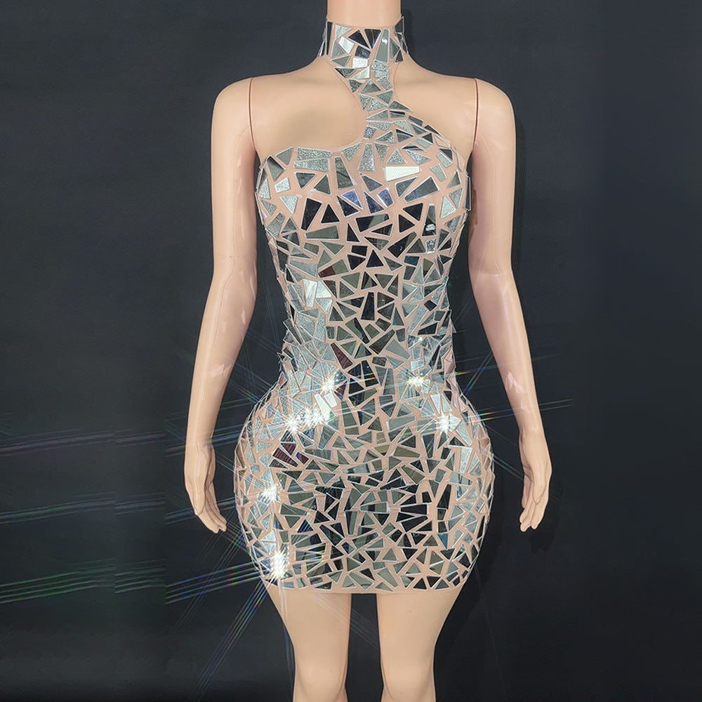 Sequin Gauze Party Evening Dress Stage Performance