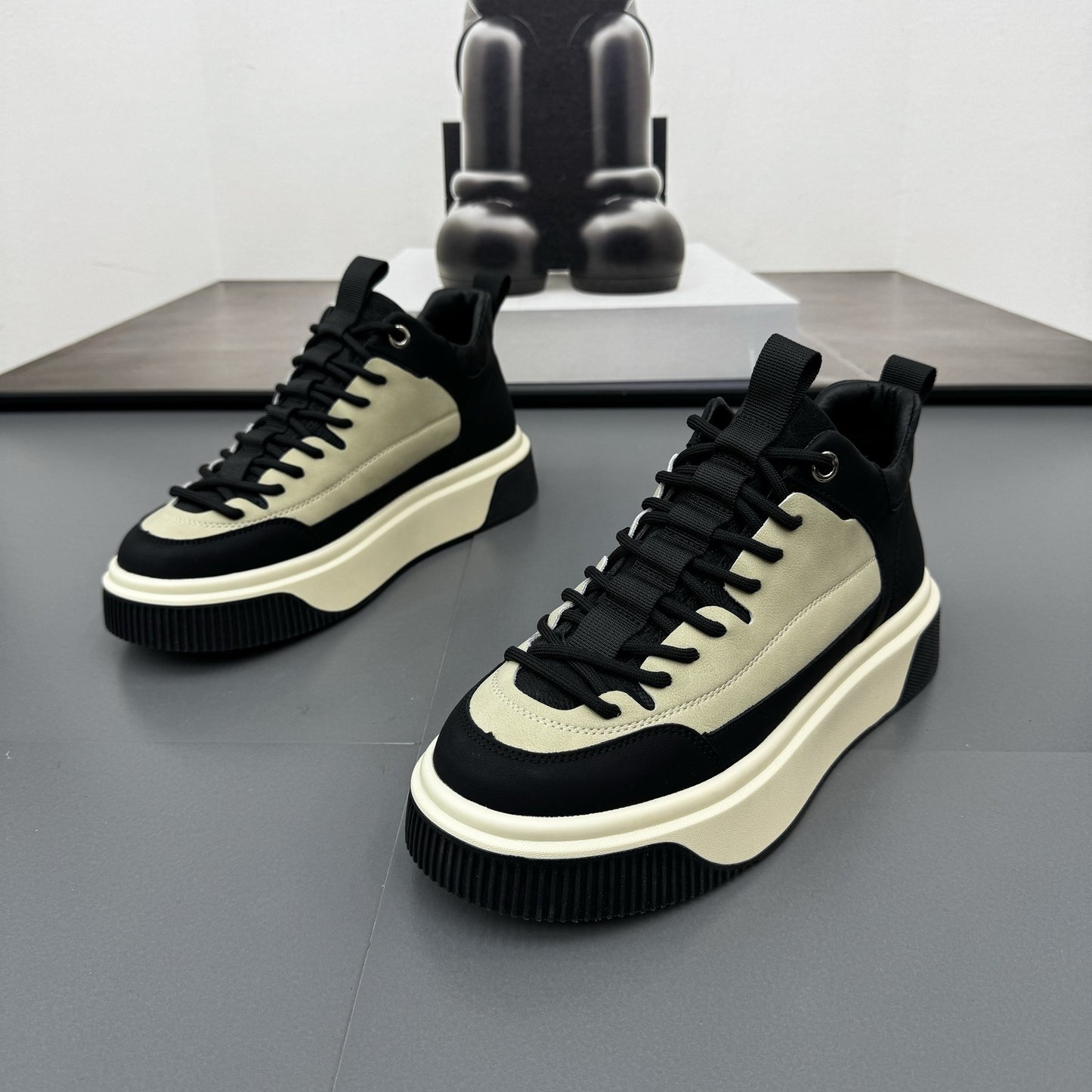 Sports And Leisure Men's Versatile Thick Bottom Hight Increasing Board Shoes