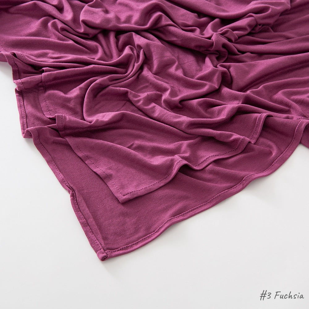Malaysia Pure Color Modal Curling Mercerized Cotton Scarf