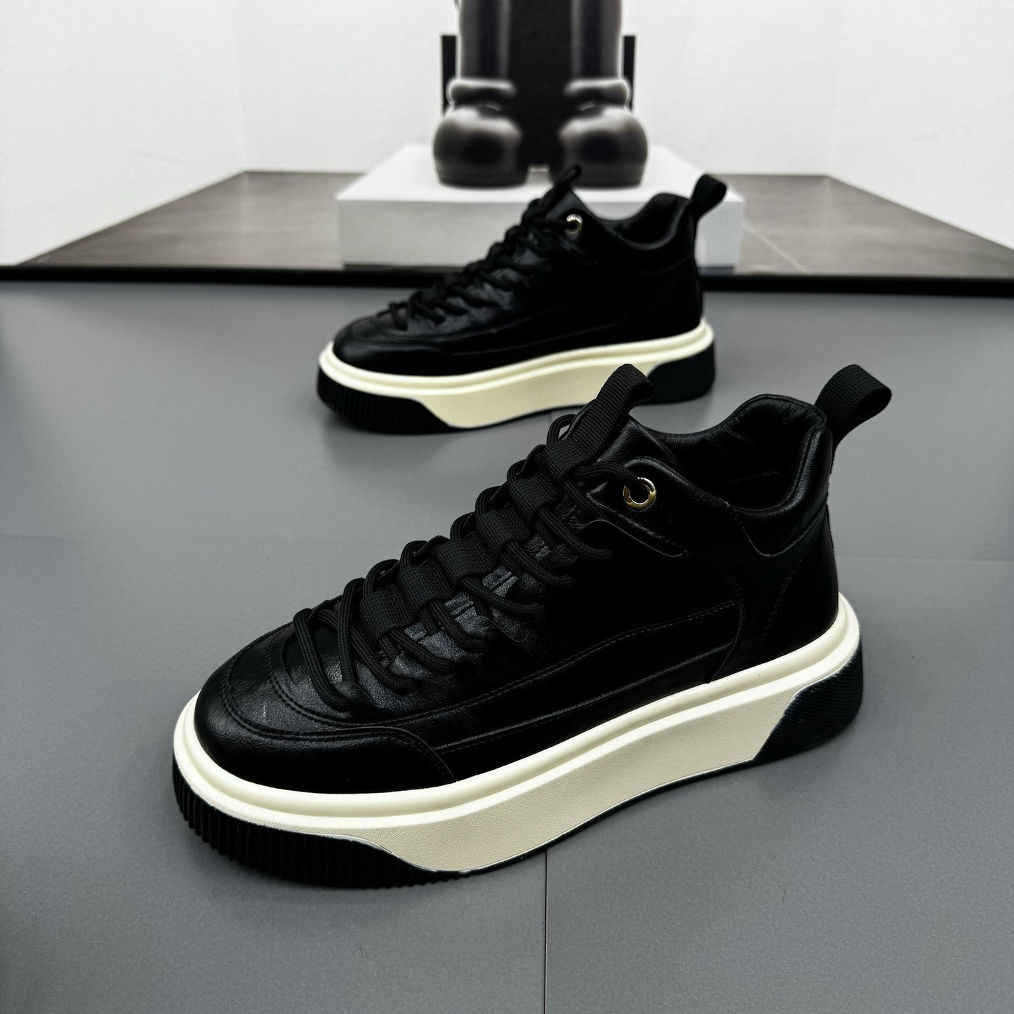 Sports And Leisure Men's Versatile Thick Bottom Hight Increasing Board Shoes