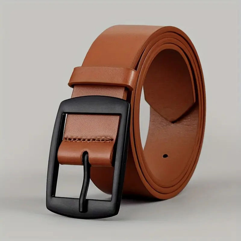 Men's Pin Buckle PU Microfiber Eyelet Belt Fashion Casual Belt