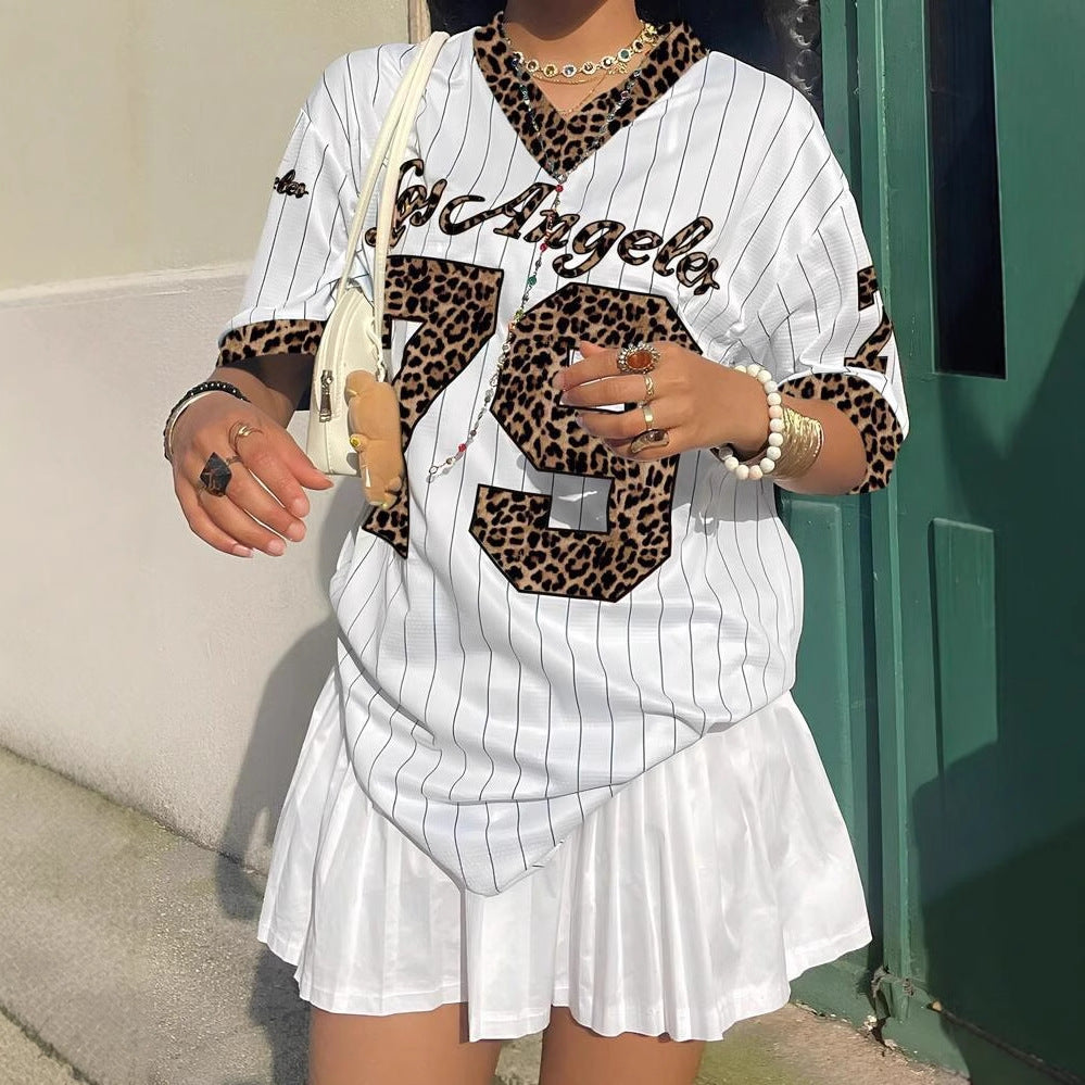 European And American Sports Style Hot Girl American Retro Jersey