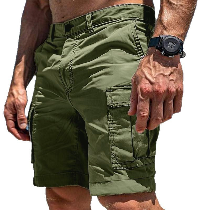 European And American Men's Overalls Multi-pocket Slacks