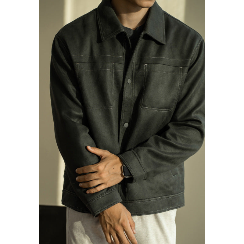 Retro Style Jacket Men's New Autumn Clothes Multi-pocket