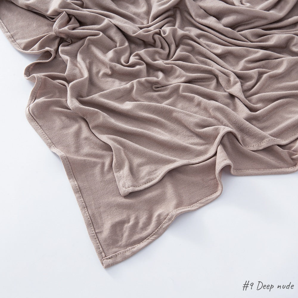 Malaysia Pure Color Modal Curling Mercerized Cotton Scarf
