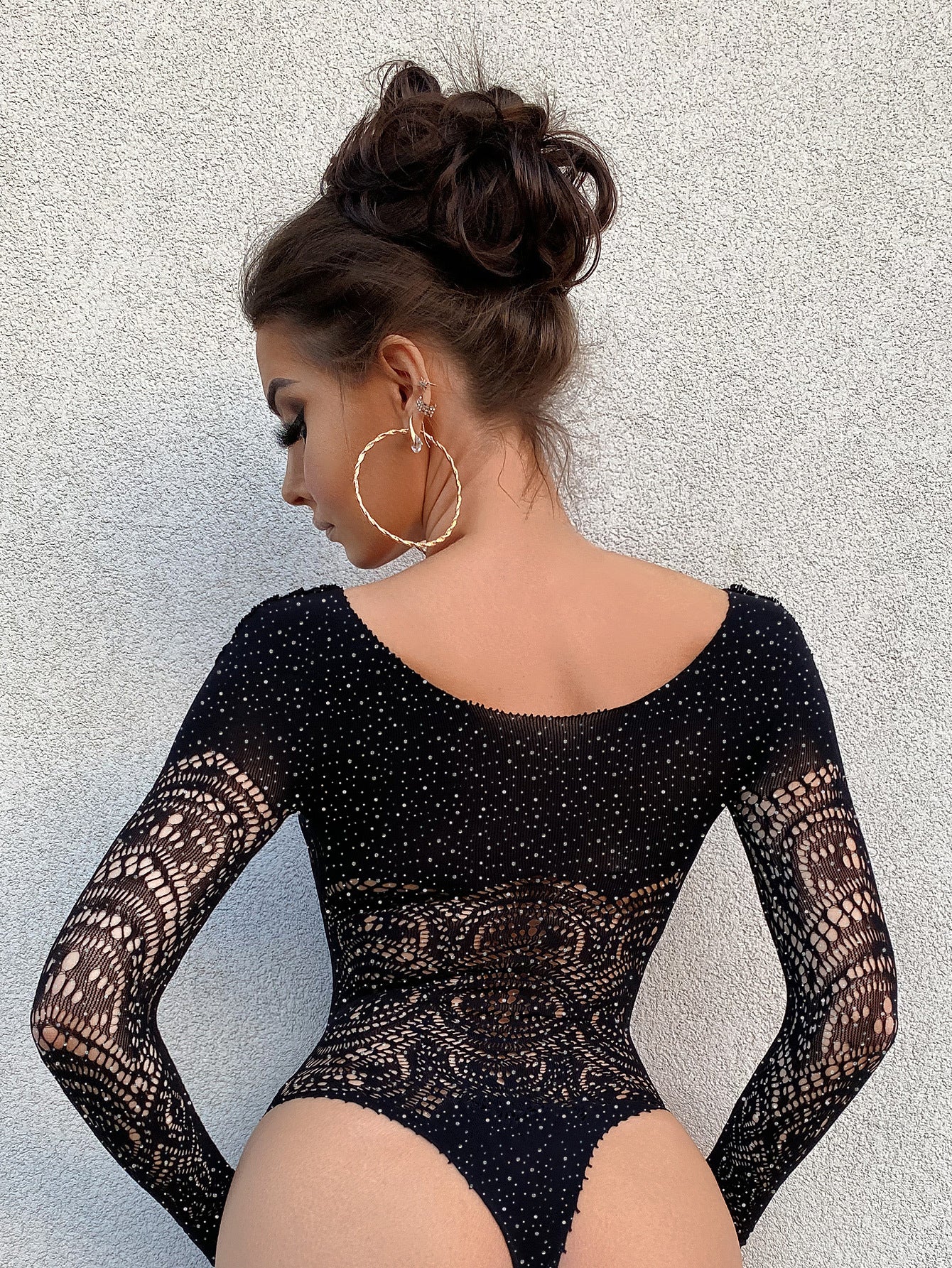 Women's Hollow Bikini Jumpsuit Jacquard