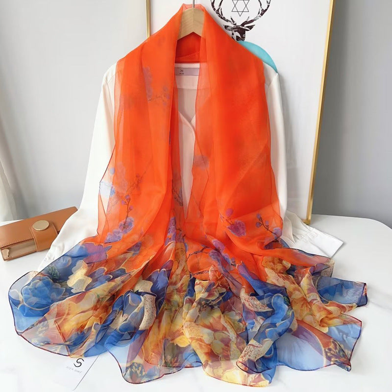 Fashionable Stylish Yourou Yarn Rose Scarf For Women