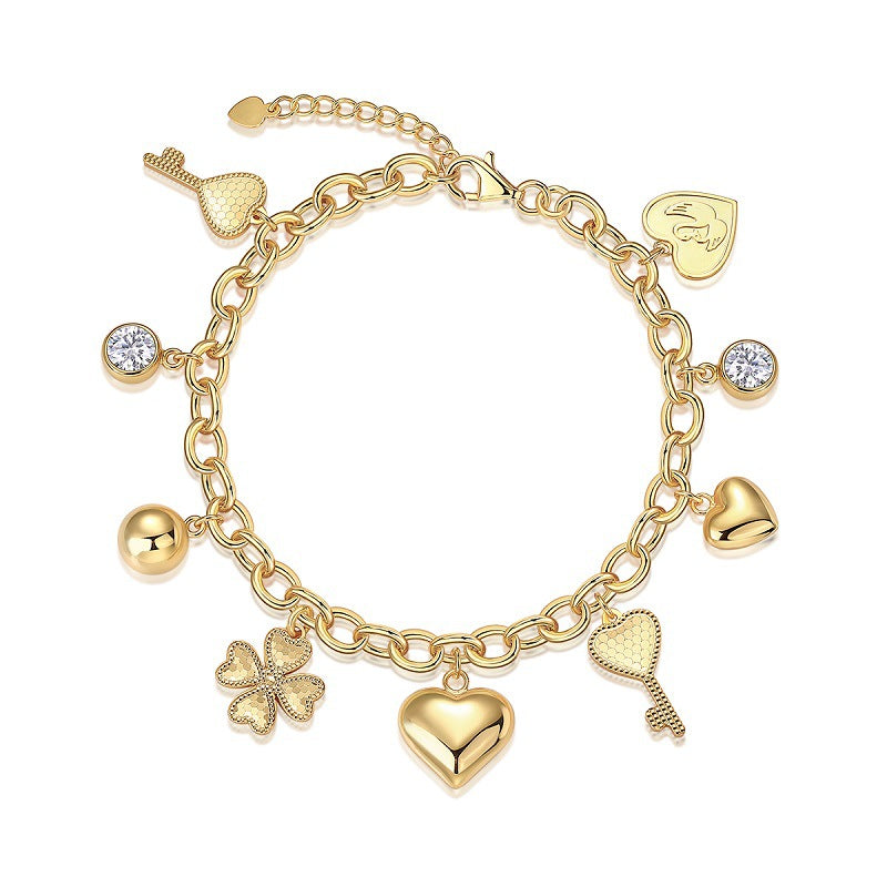 Women's Fashion Back Chain Moissanite Bracelet