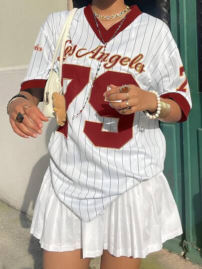 European And American Sports Style Hot Girl American Retro Jersey
