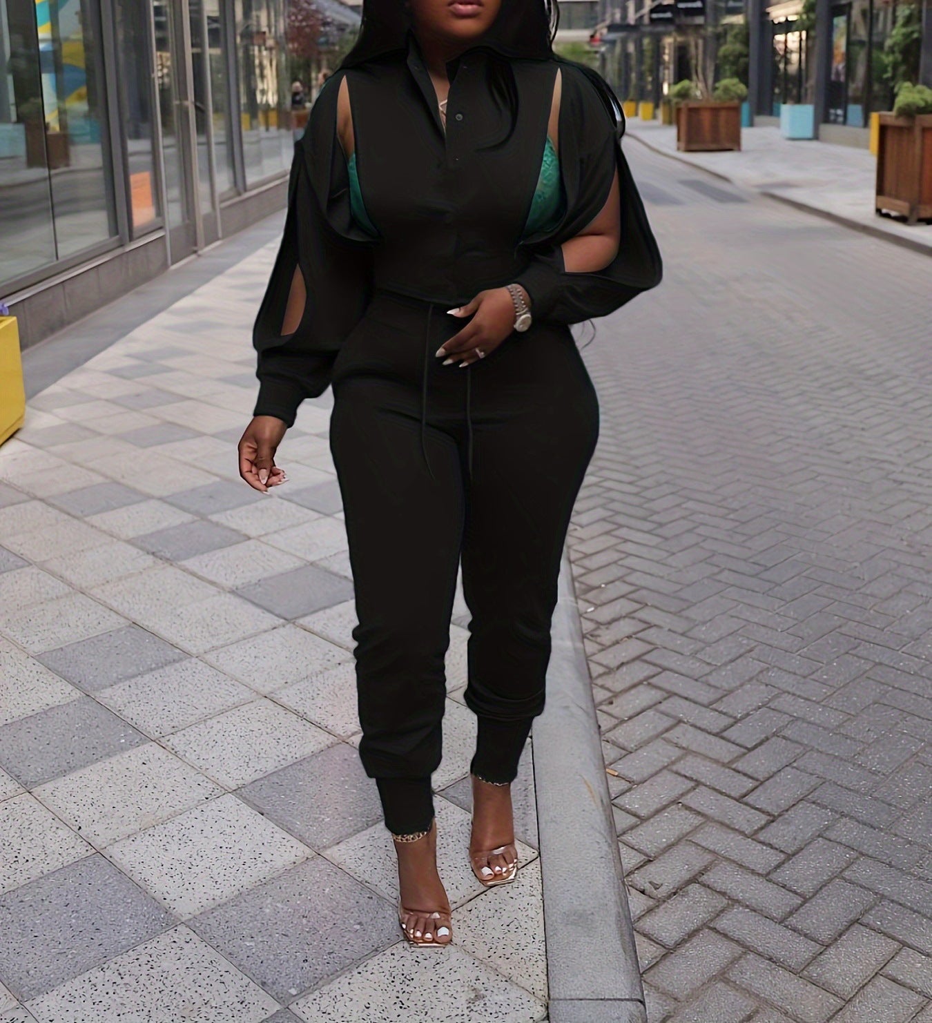 Ripped Women's Clothing Fashion Suit