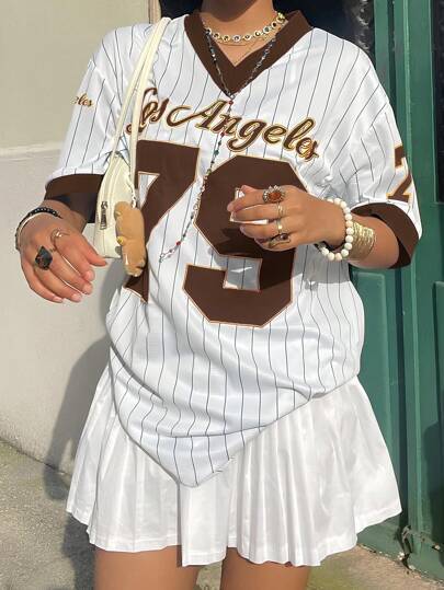 European And American Sports Style Hot Girl American Retro Jersey