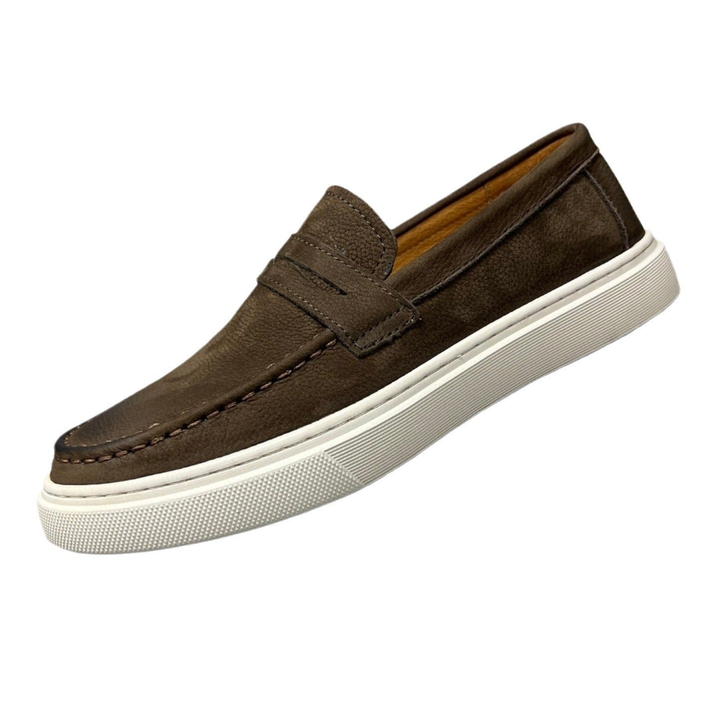 Casual Men's Genuine Retro Soft Bottom Calf Leather Shoes