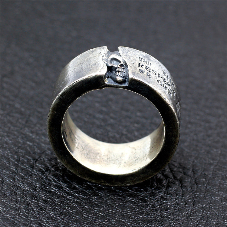 925 Sterling Silver Handmade Personalized Minority Retro Trendy Style Unique Texture Carved Couple Rings