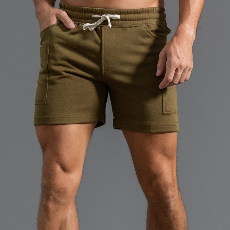 Cotton Sports Shorts Men's Four-point Middle Pants Overalls