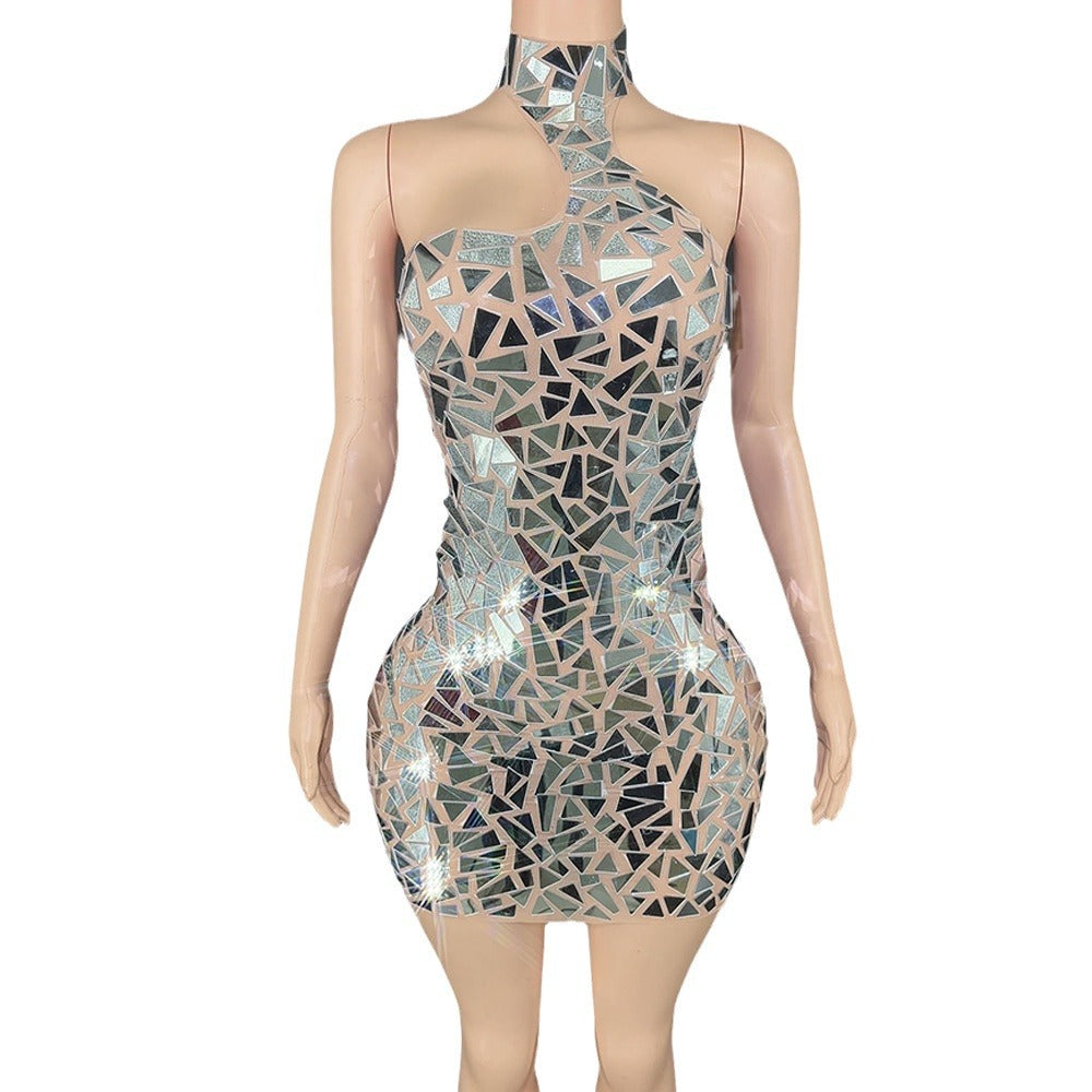 Sequin Gauze Party Evening Dress Stage Performance